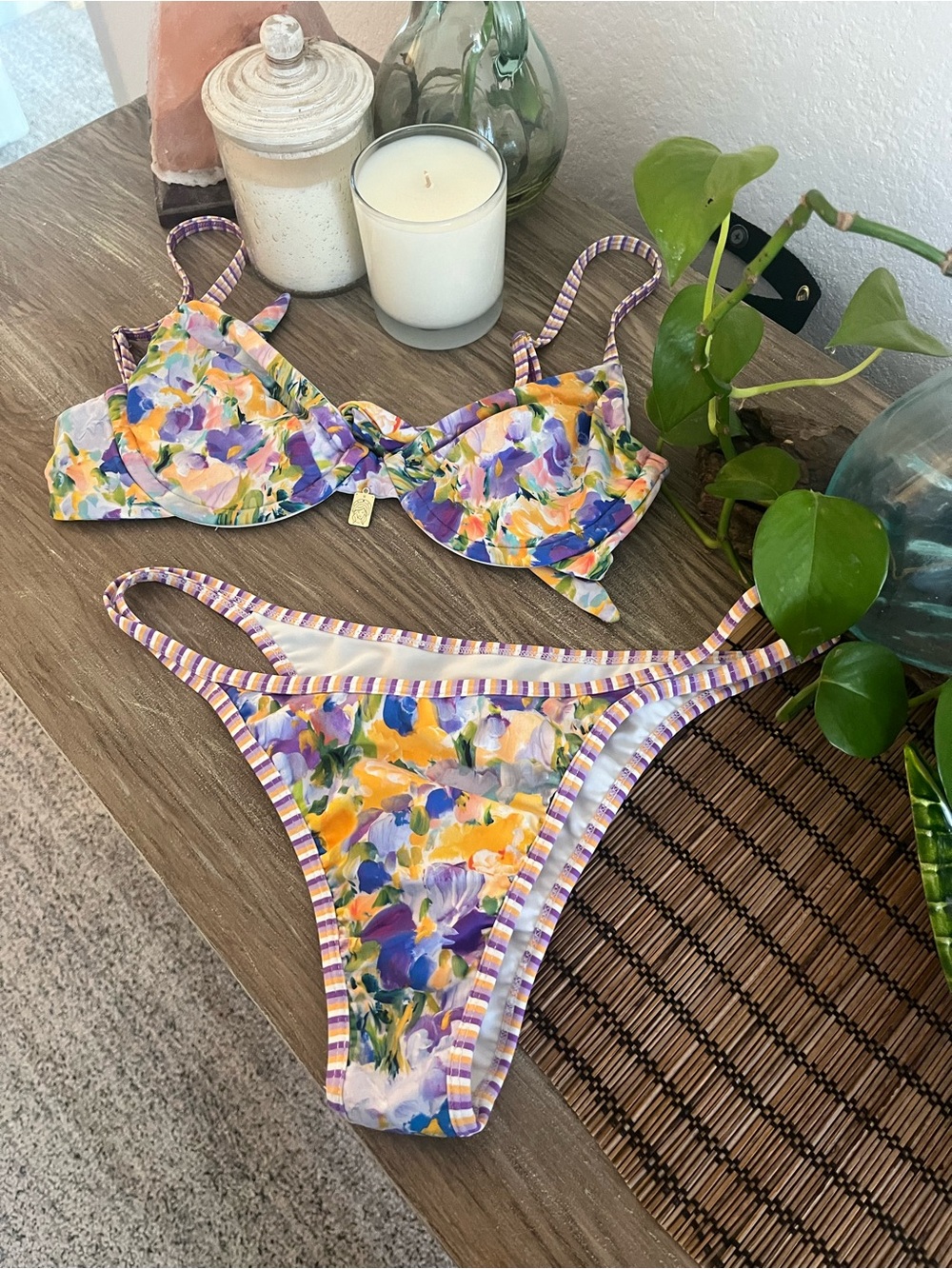 Bydee Diana Bikini SET: Paros Top (M) Prague Bottoms (L), Empress Collection